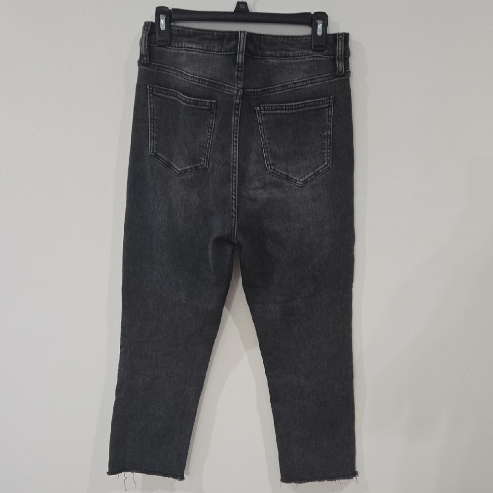 Eunina Sz 9 Charcoal Button-Up Cropped Jeans - Picture 5 of 8